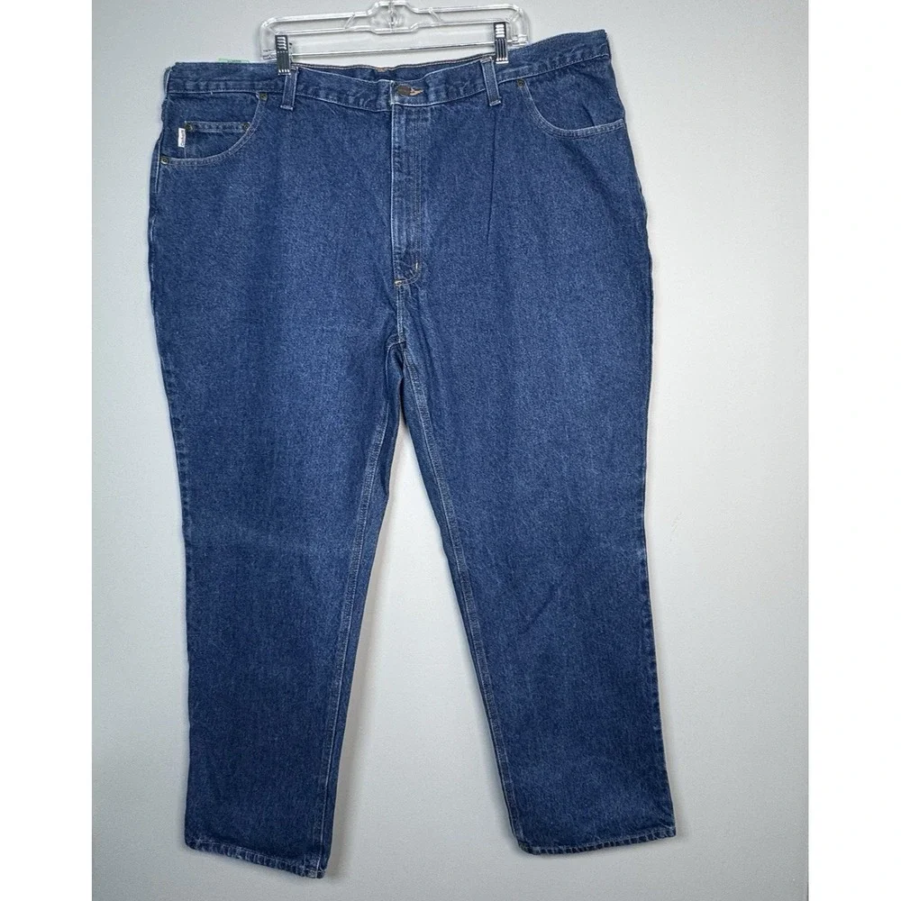 Carhartt Men's Blue Jeans Size 48x32 Relaxed Fit Big And Tall Jeans